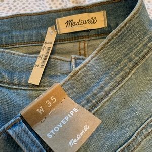 Madewell Stovepipe Jeans. NWT